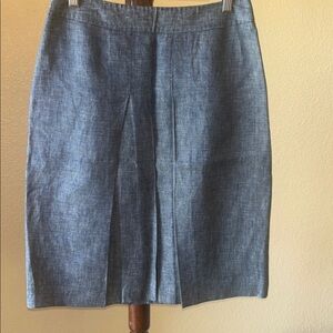 346 Brooks BrothersElegant pleated front linen Pencil Skirt